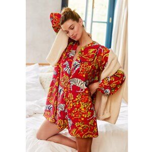 Anthropologie Olivia Wendel Flannel Sleep Dress